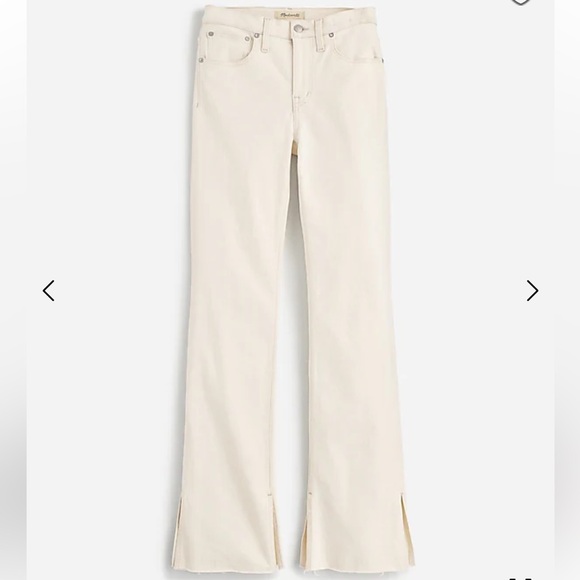 Madewell Kick Out Full-Length Jeans in vintage canvas cream size 28 Tall - Picture 1 of 5